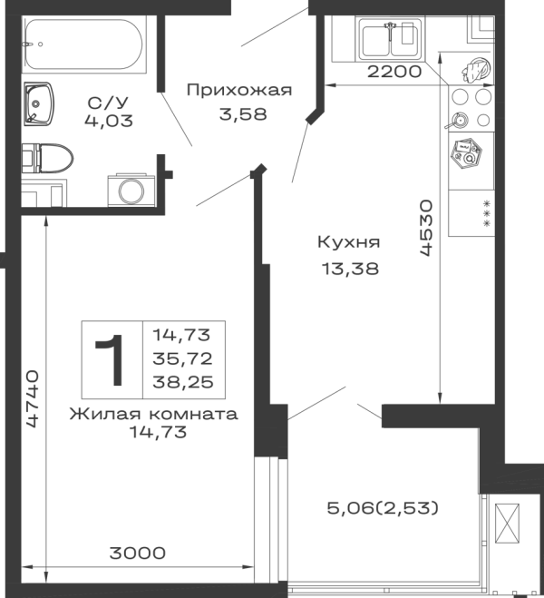 Квартира в ЖК Долина