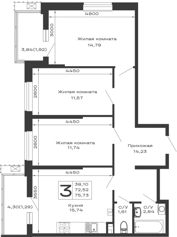 Квартира в ЖК Долина