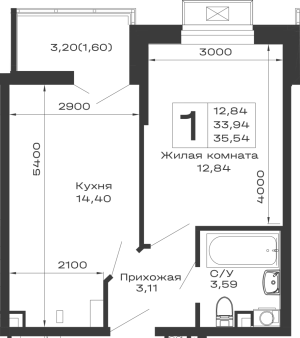 Квартира в ЖК Долина