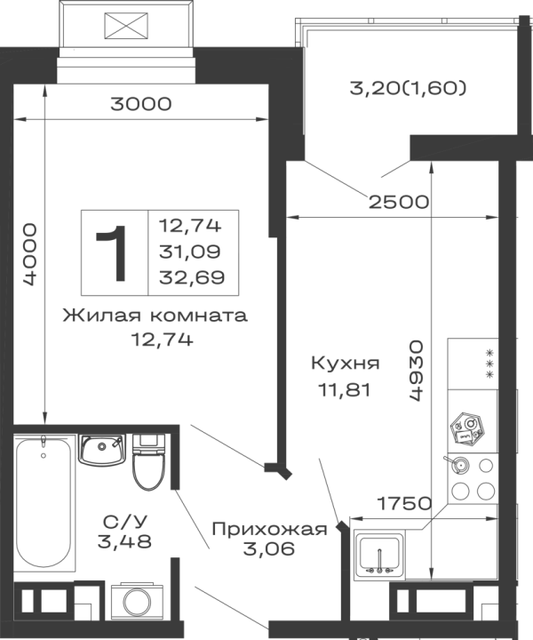 Квартира в ЖК Долина