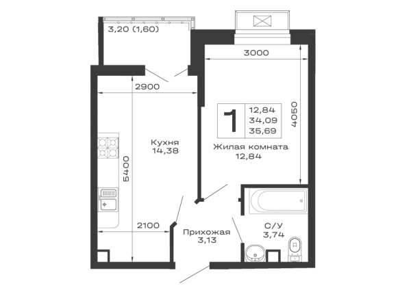Квартира в ЖК Долина