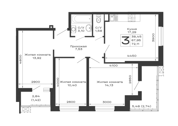 Квартира в ЖК Долина