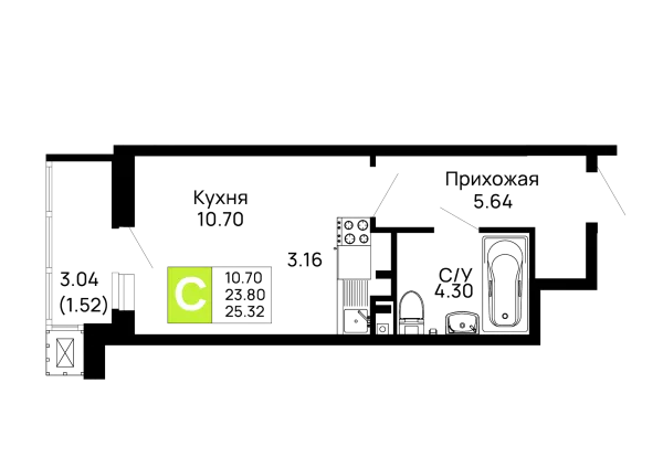 Квартира в ЖК Долина