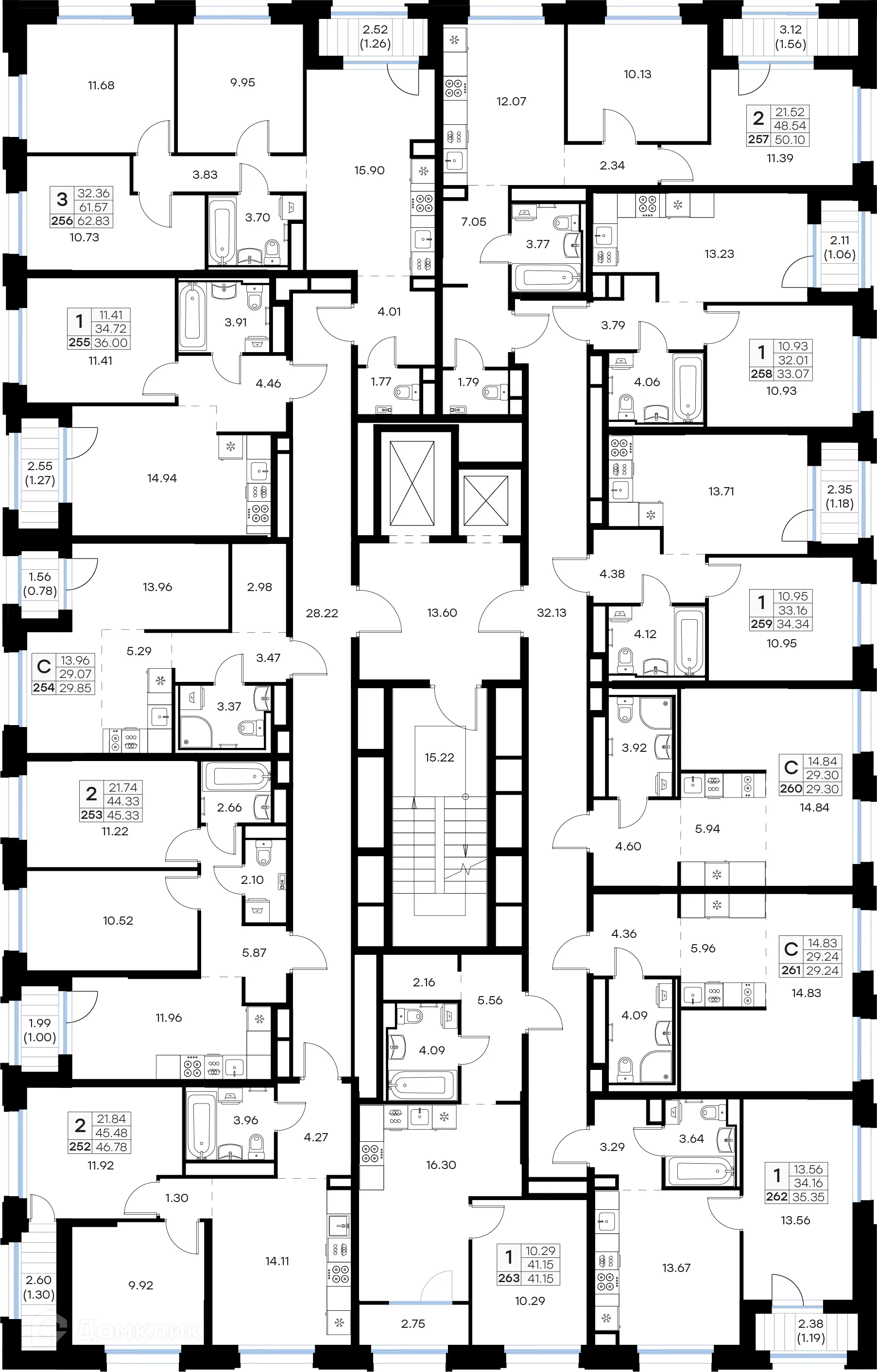Планировка 1-комнатной квартиры 36 м² в Кольский, г. Мурманск — фото 2