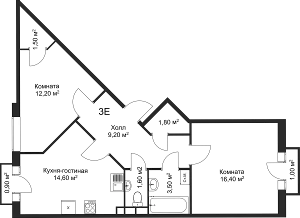 Квартира в ЖК Рахманинов