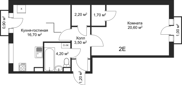 Квартира в ЖК Рахманинов