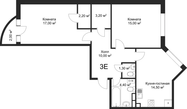 Квартира в ЖК Рахманинов
