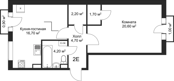 Квартира в ЖК Рахманинов