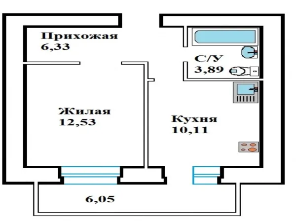 Квартира в ЖК Дом по ул.Бурова