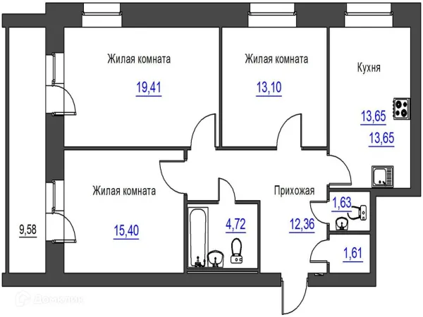 Квартира в ЖК Дом по ул. Карачевская