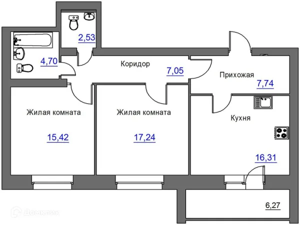 Квартира в ЖК Дом по ул. Карачевская