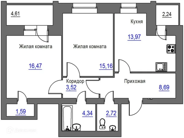 Квартира в ЖК Дом по ул. Карачевская