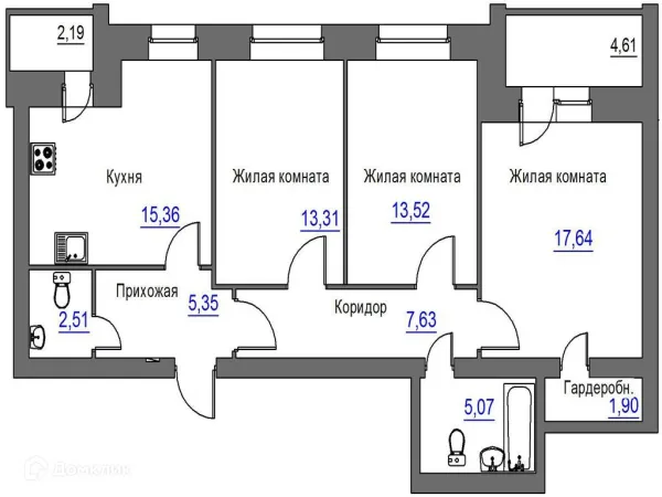 Квартира в ЖК Дом по ул. Карачевская