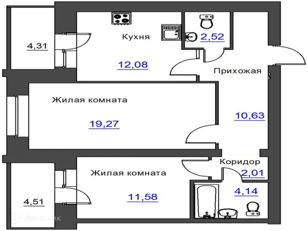 Квартира в ЖК Дом по ул. Карачевская