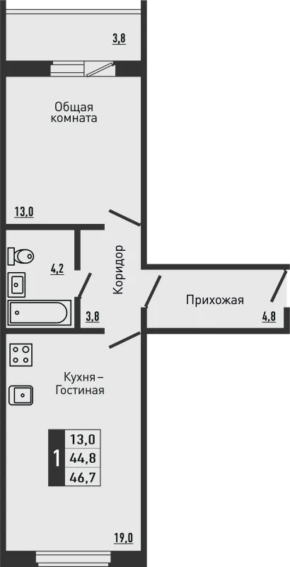 Квартира в ЖК ЗЕЛЕНЫЙ КВАРТАЛ