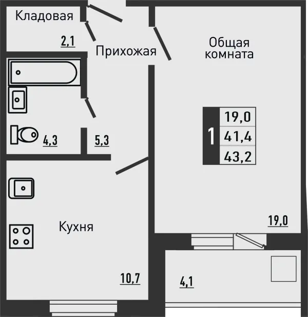 Квартира в ЖК ЗЕЛЕНЫЙ КВАРТАЛ