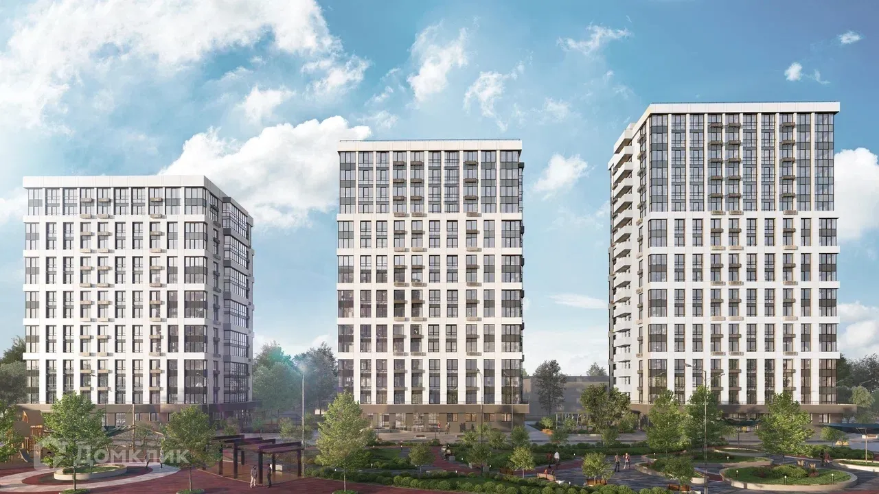 Планировка 1-комнатной квартиры 40.72 м² в ЖК Луч, г. Белгород — фото 2