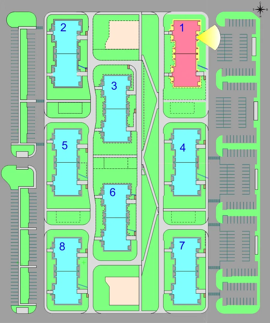 Планировка 1-комнатной квартиры 46.7 м² в Дубрава (40 га), г. Белгород — фото 3