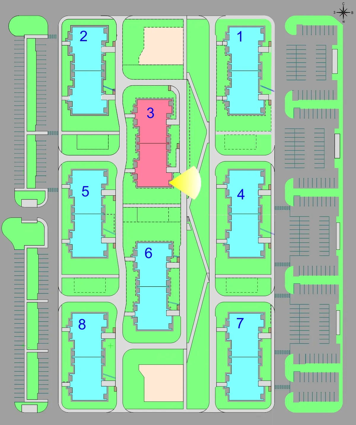 Планировка 2-комнатной квартиры 61.5 м² в Дубрава (40 га), г. Белгород — фото 3