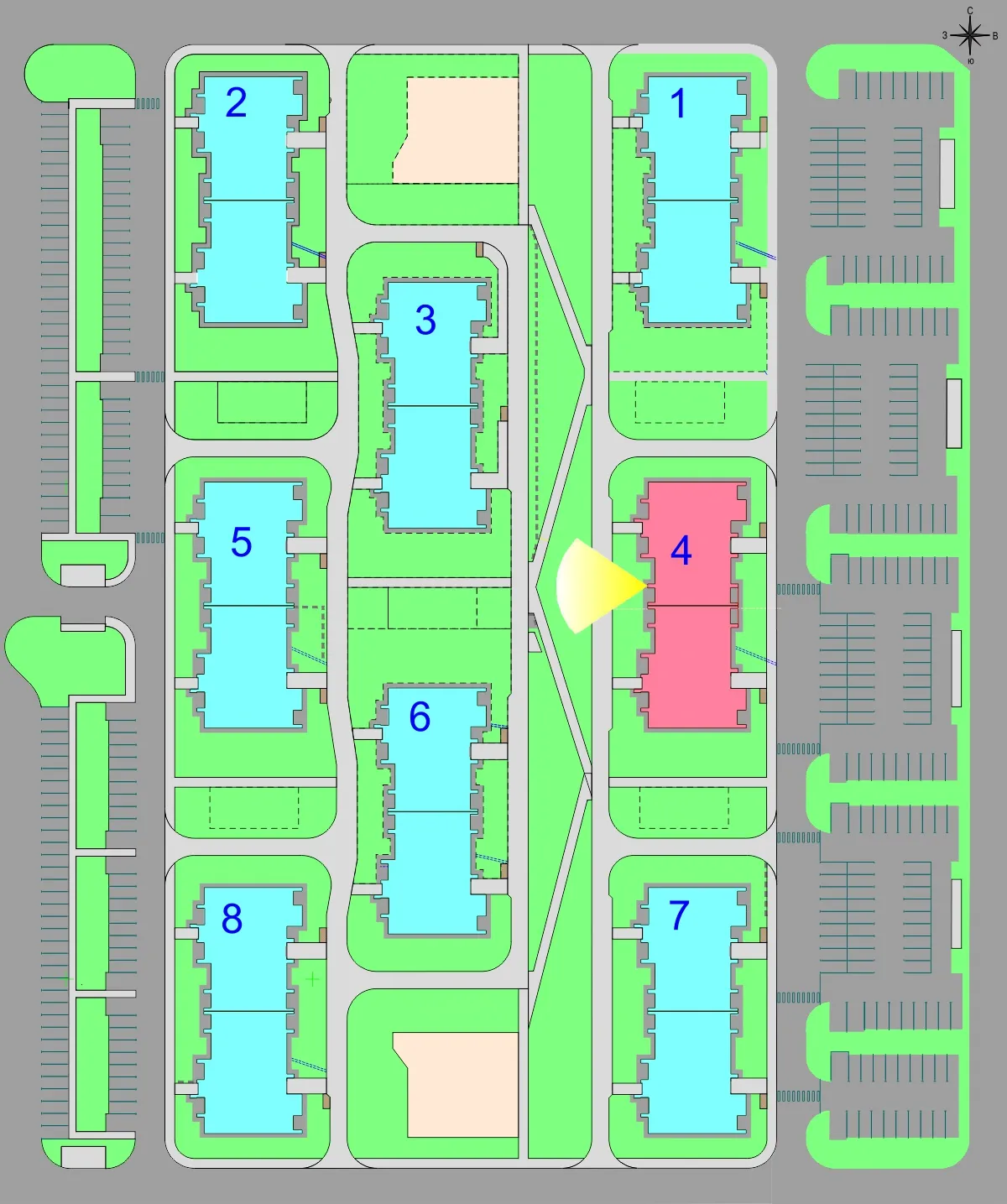 Планировка 1-комнатной квартиры 41.8 м² в Дубрава (40 га), г. Белгород — фото 3