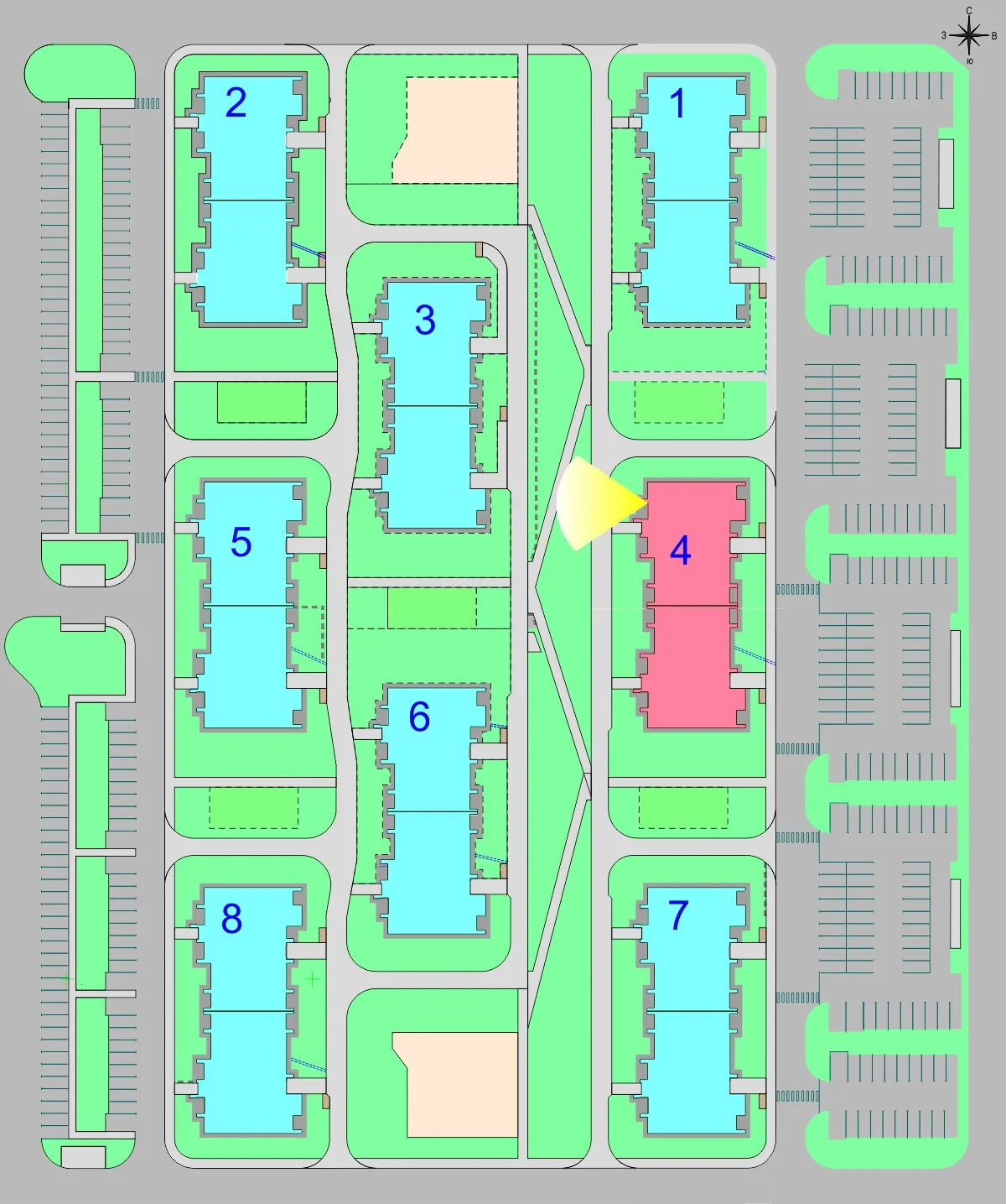 Планировка 2-комнатной квартиры 55.1 м² в Дубрава (40 га), г. Белгород — фото 3