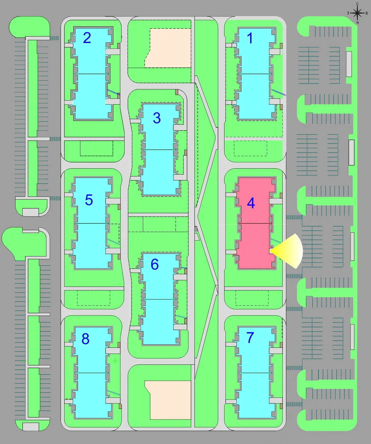 Планировка 1-комнатной квартиры 45.5 м² в Дубрава (40 га), г. Белгород — фото 3