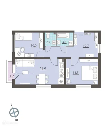 Фото квартиры в ЖК Зеленый остров