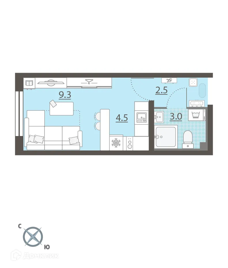 Фото квартиры в ЖК Мичуринский