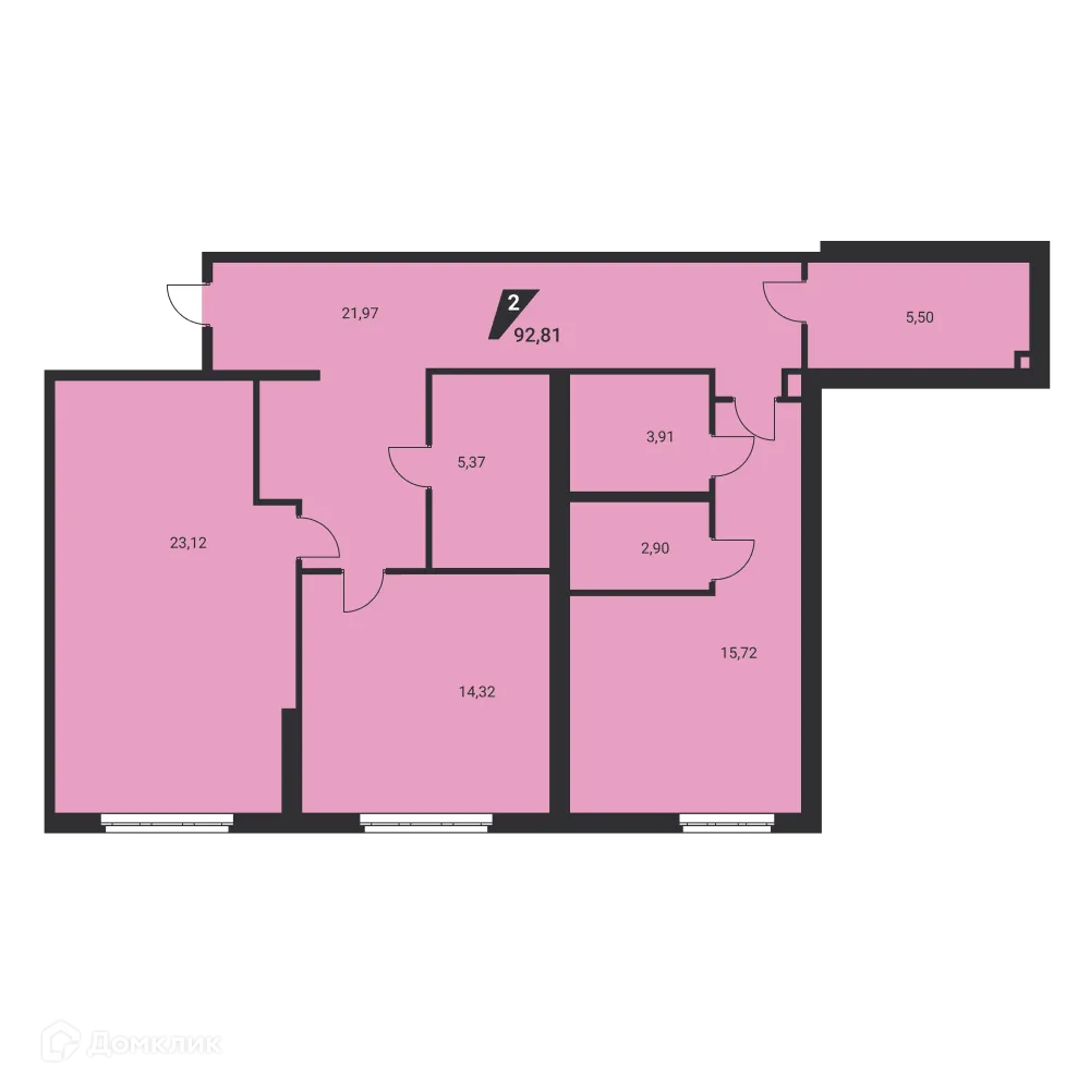 Фото квартиры в ЖК Дом на Ясной