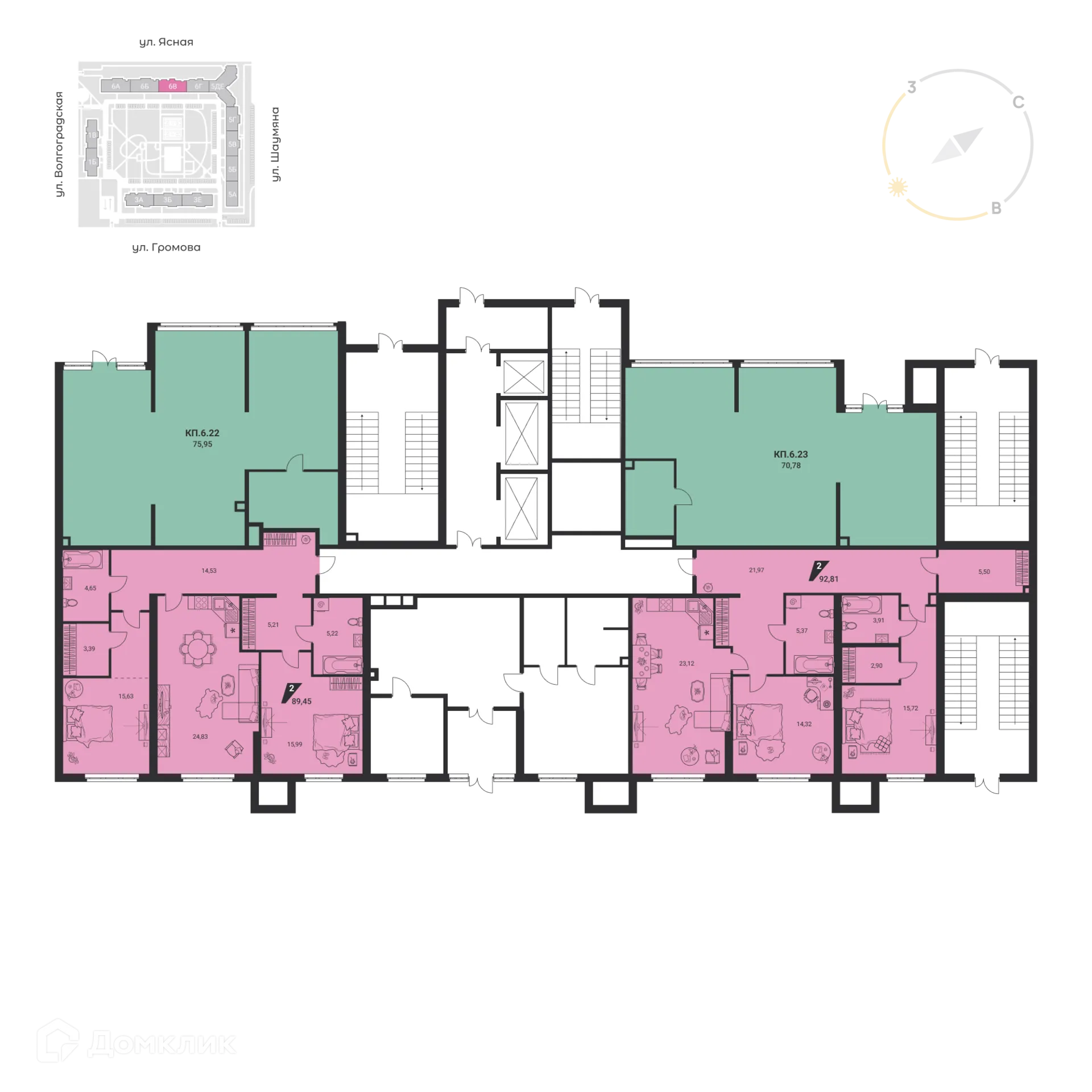 Фото квартиры в ЖК Дом на Ясной