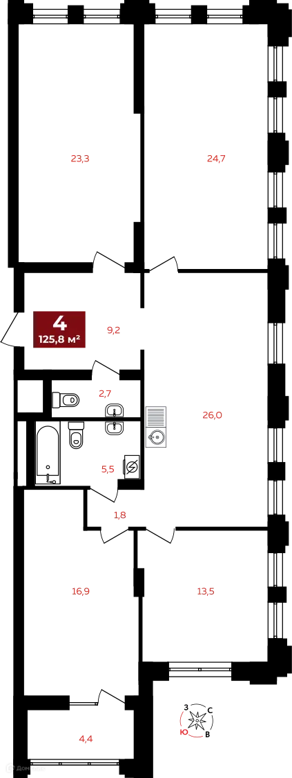 Фото квартиры в ЖК "Квартал Федерация"