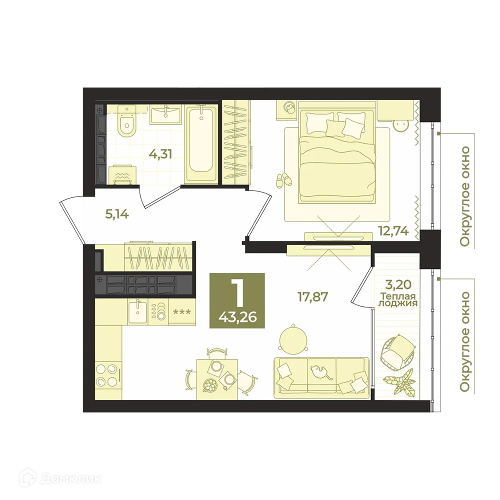 Фото квартиры в ЖК "REPIN TOWERS (Репин Тауэрс)"