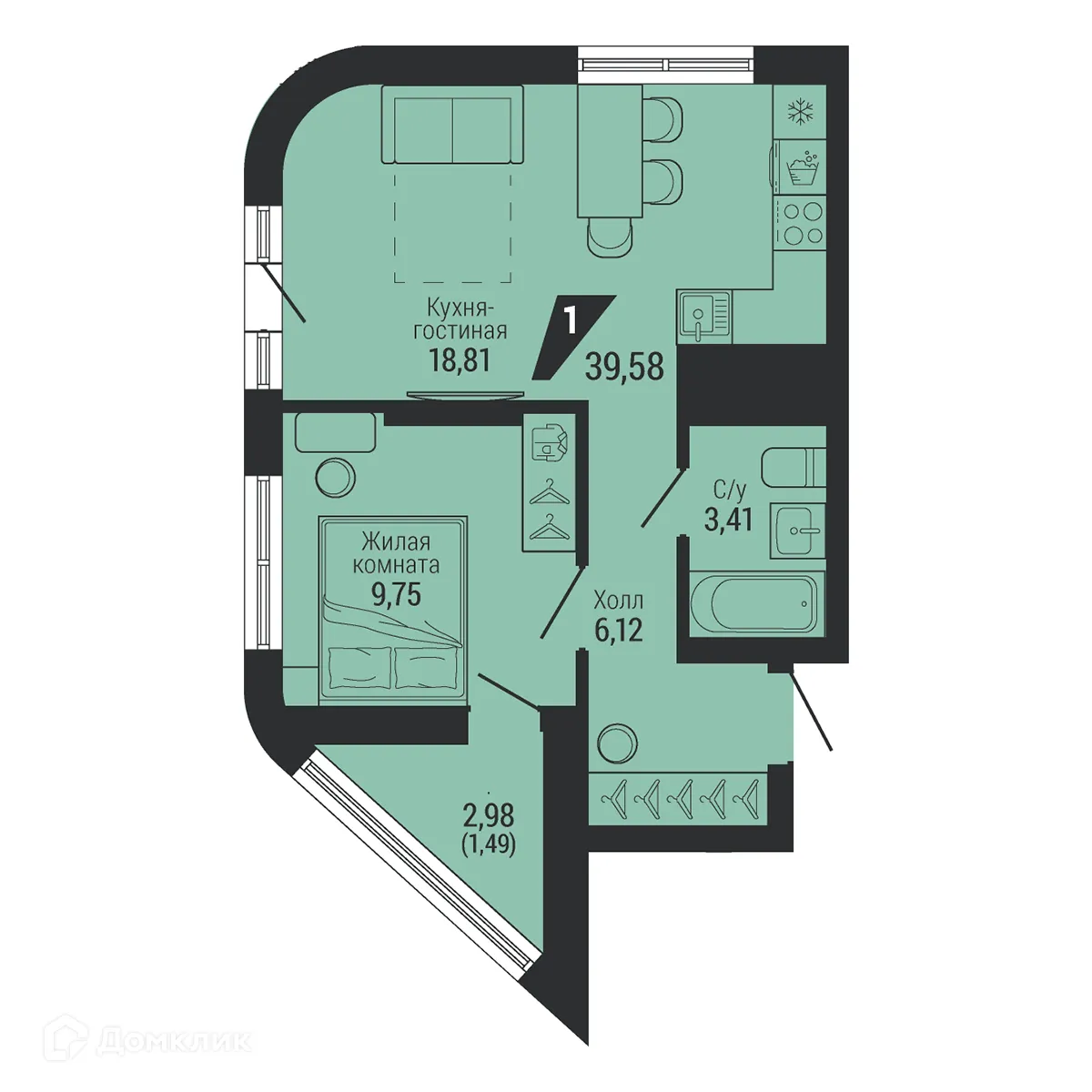 Фото квартиры в ЖК Дом на Шефской