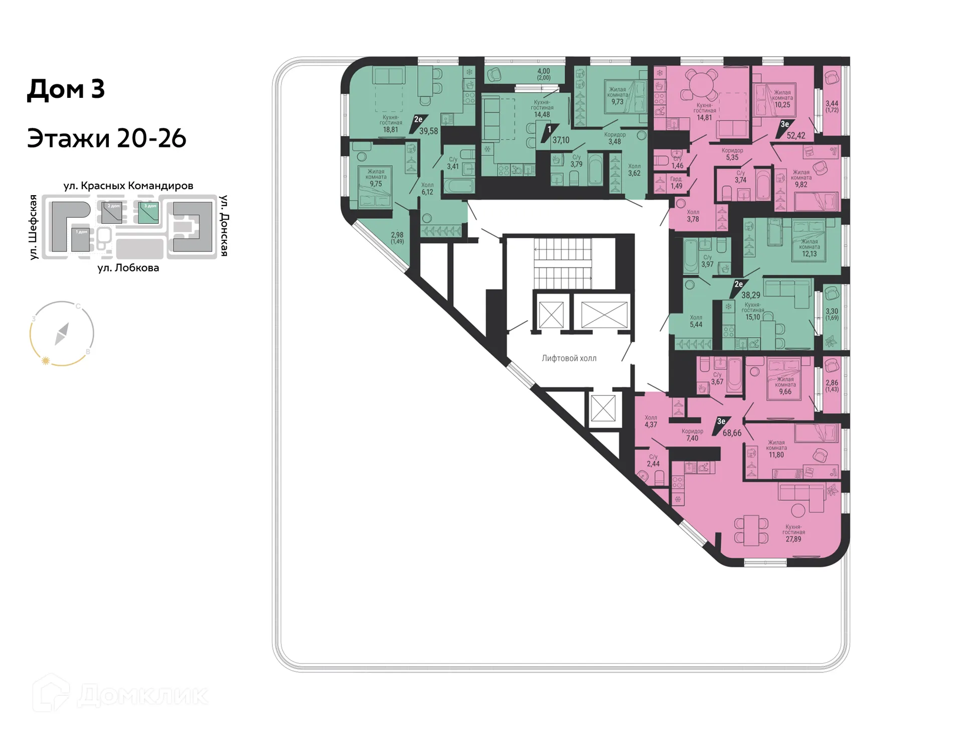 Фото квартиры в ЖК Дом на Шефской