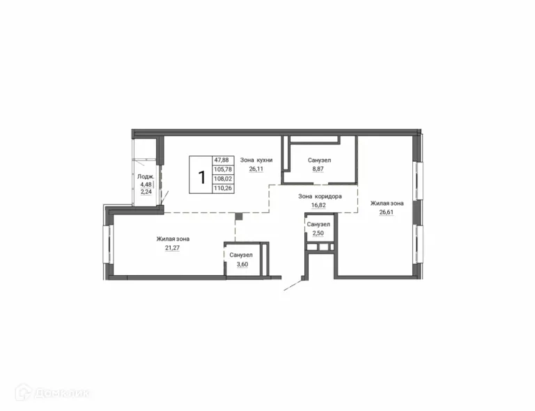 Фото квартиры в ЖК "Александровский сад"