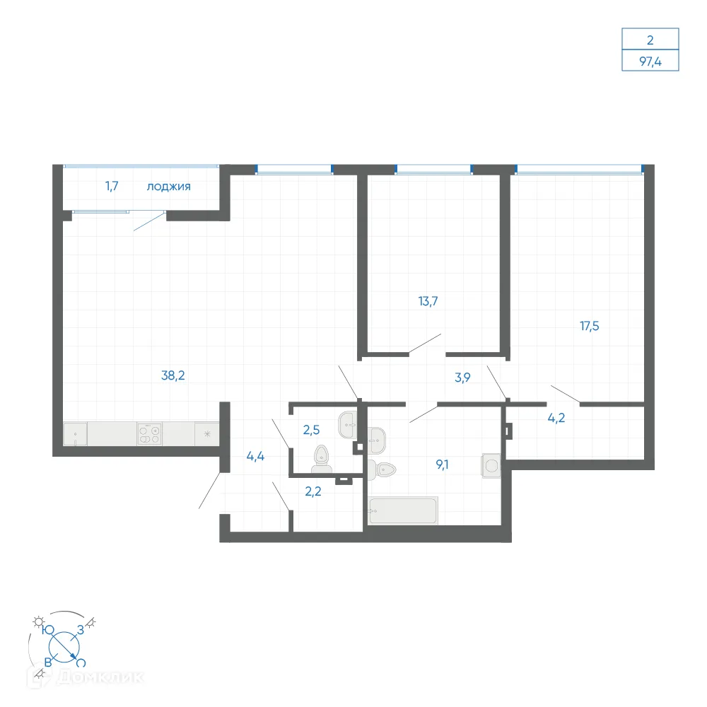 Фото квартиры в ЖК FIRST (Фёрст)