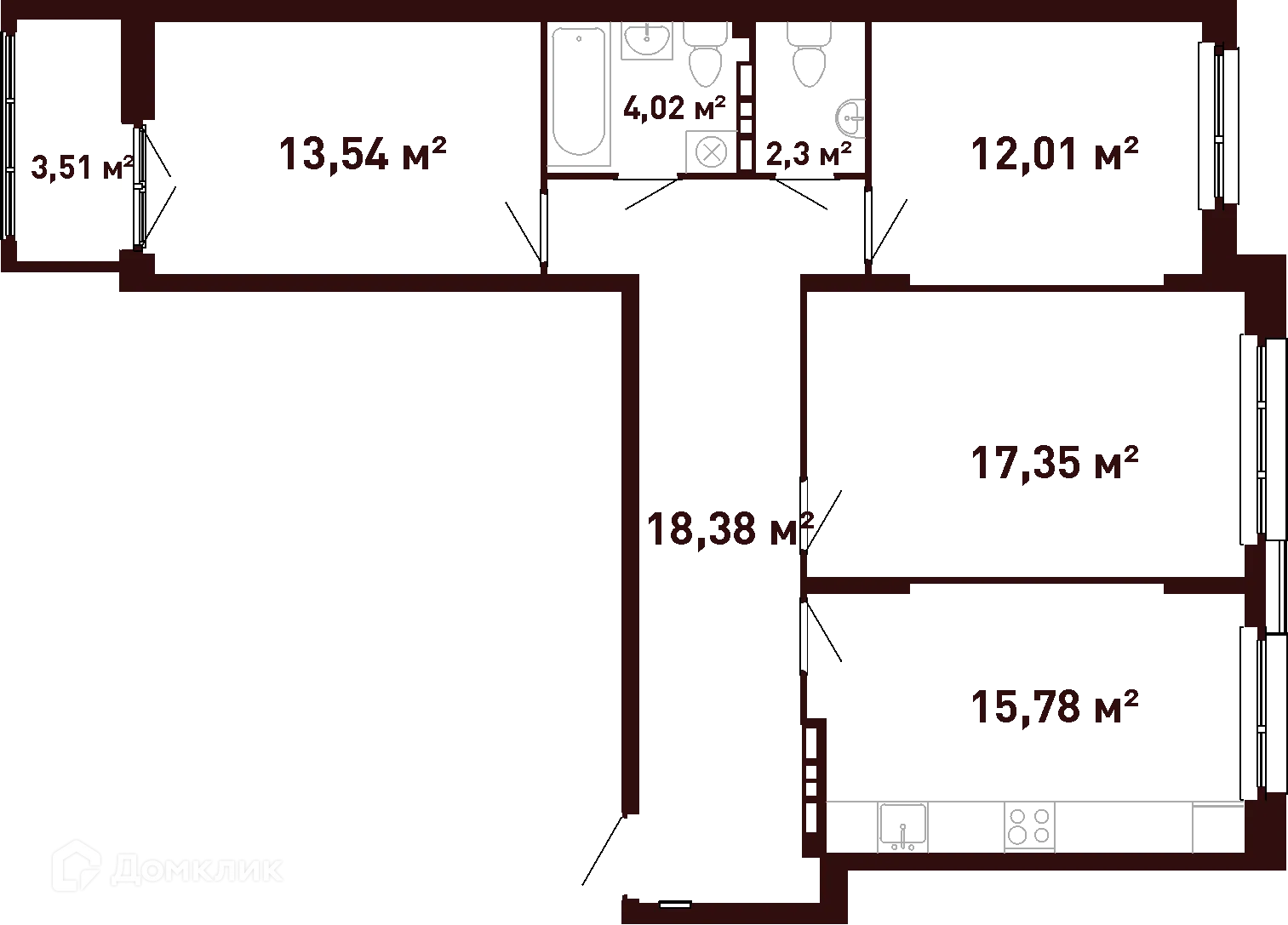 Фото квартиры в ЖК "Мир Труд Май"
