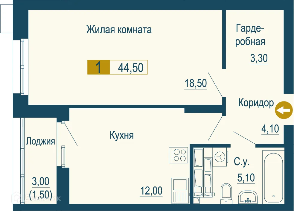 Фото квартиры в ЖК Тактика