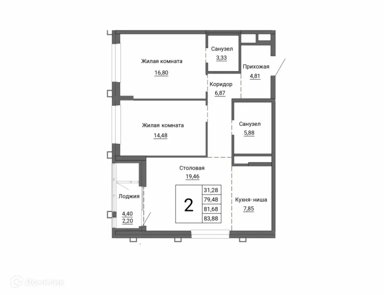 Фото квартиры в ЖК "Александровский сад"