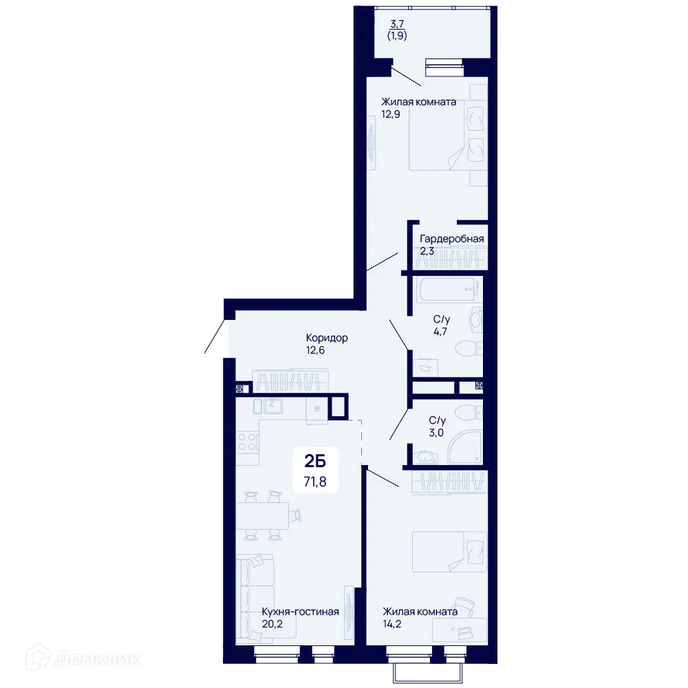 Фото квартиры в ЖК Галактика