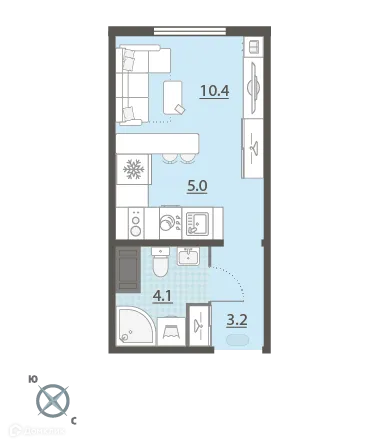 Фото квартиры в ЖК Меридиан