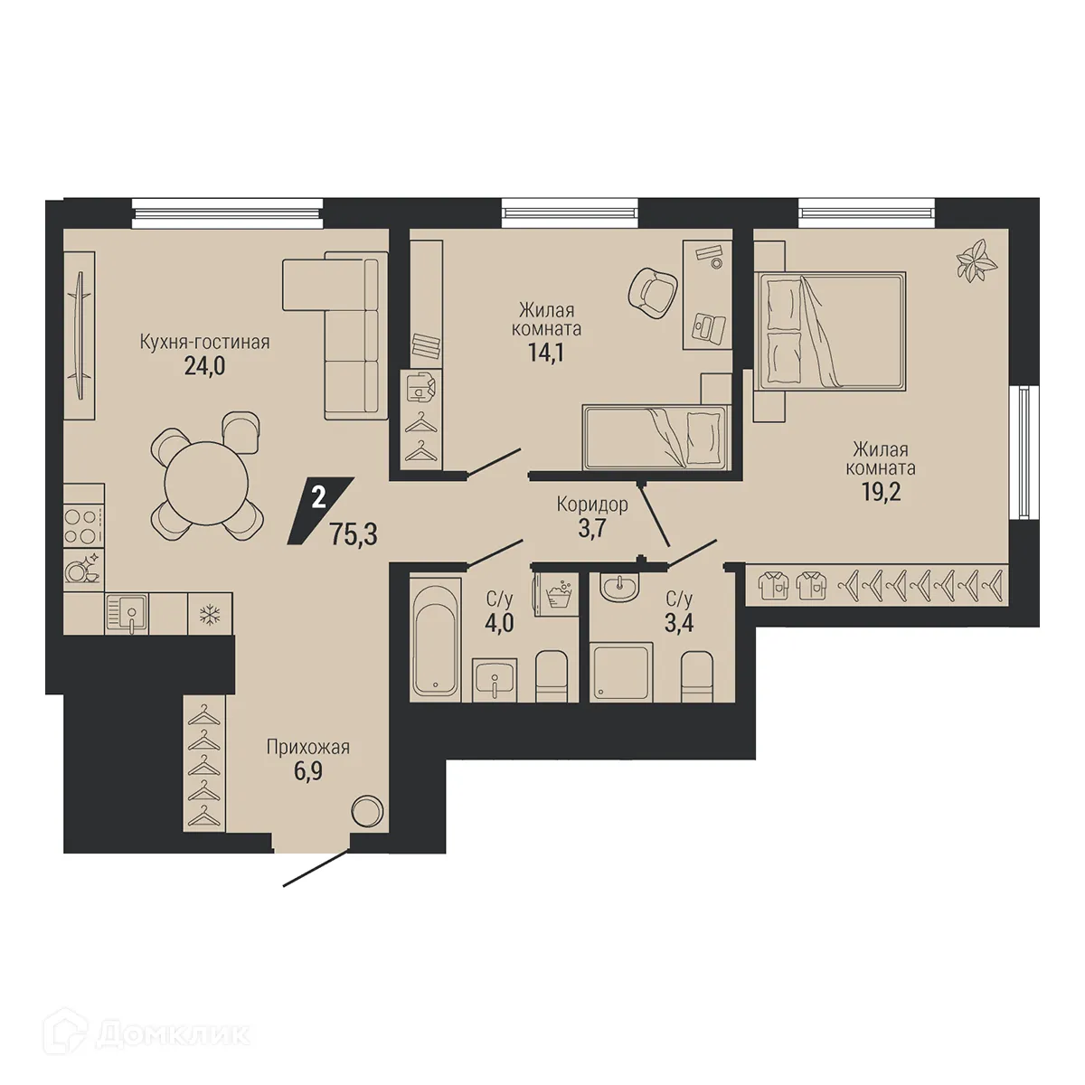 Фото квартиры в ЖК Настоящий