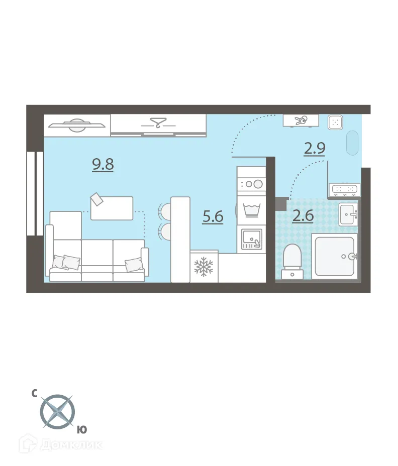 Фото квартиры в ЖК Мичуринский