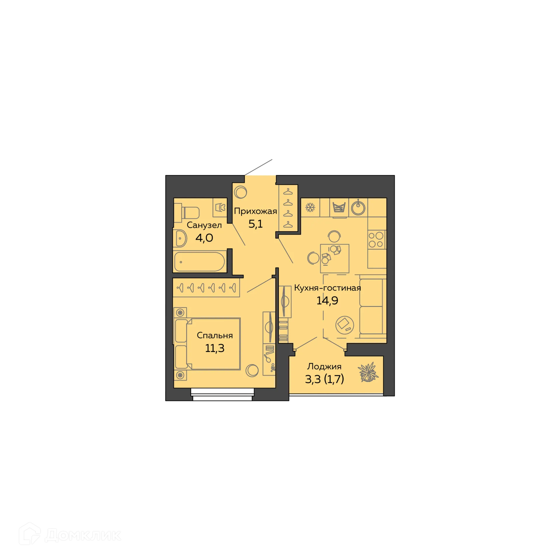 Фото квартиры в ЖК "Botanika Green House (Ботаника Грин Хаус)"