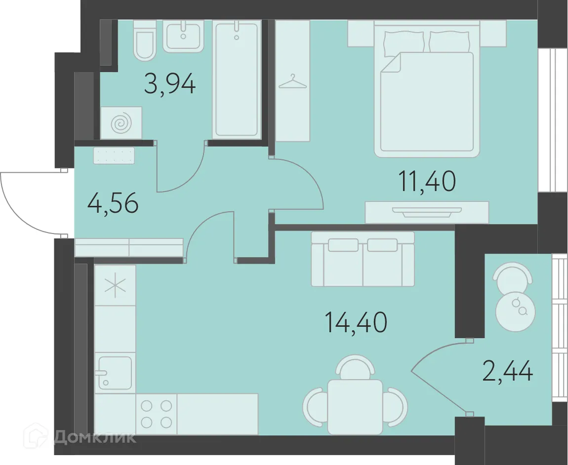 Фото квартиры в ЖК Новая Олимпика