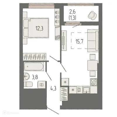Фото квартиры в ЖК Философия Идеалистов на Черкасской