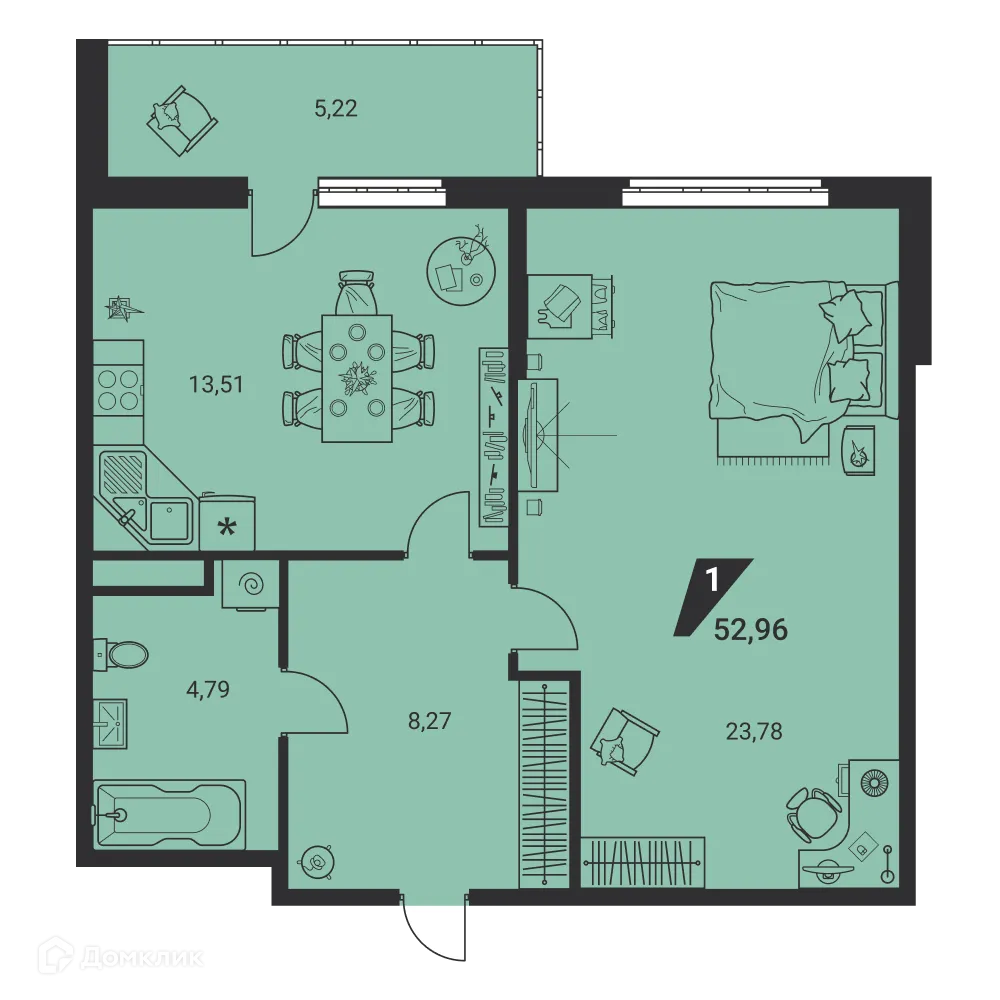 Фото квартиры в ЖК Дом на Ясной