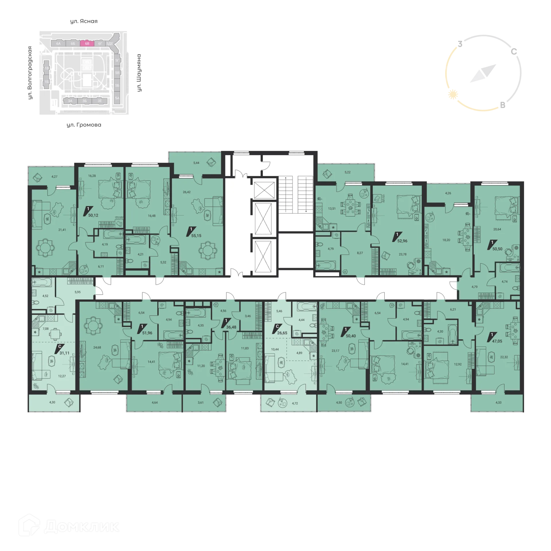 Фото квартиры в ЖК Дом на Ясной