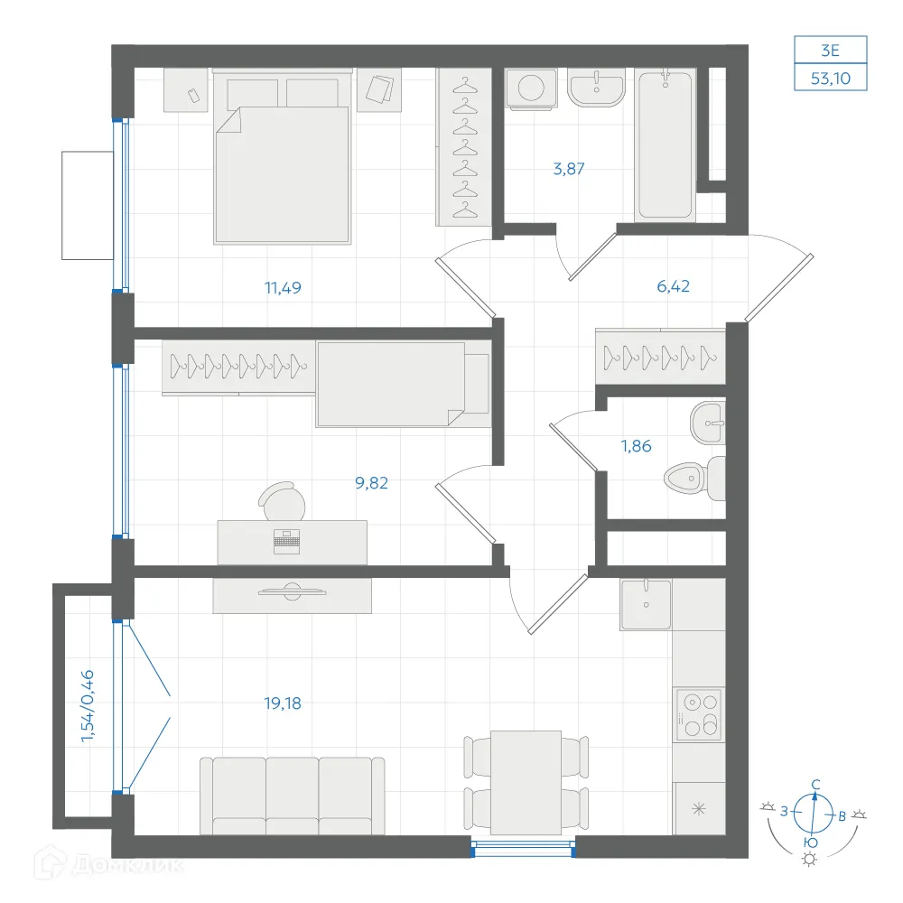 Фото квартиры в ЖК Центральный Парк