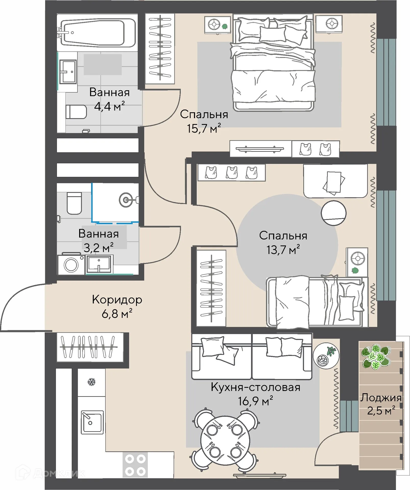 Фото квартиры в ЖК "Изумрудный бор"